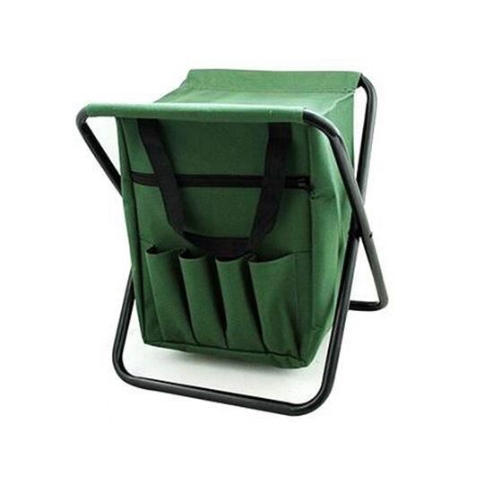 Mini sedia pieghevole, giardino, campeggio, pesca, con borsa, verde, max 80 kg, 25x27x32 cm