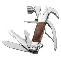 Attrezzo, coltello tascabile multifunzione, 13 in 1, modello Survival, manico in legno, NEO