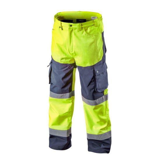Pantalón de trabajo, reflectante, impermeable, amarillo, modelo Visibility, talla XXL/58, NEO
