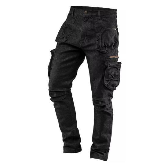 Work trousers with 5 pockets, model DENIM, black, size XL, NEO