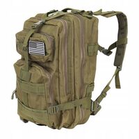 Cartella/zaino tattico, Trizand, 5 scomparti, poliestere 600D, verde, 35 L, 37x29x55 cm