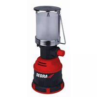 Lampada a gas da campeggio, turistica, Dedra, acciaio inossidabile, accensione piezoelettrica, 80 W