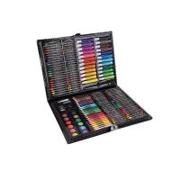Set pittura e disegno per bambini, kit plastica nera, 168 pezzi, Isotrade