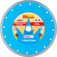 Disco diamantato turbo, cemento, taglio a umido e a secco, 230 mm/22,23 mm, Richmann
