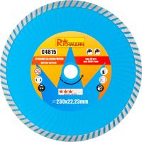 Disco diamantato turbo, cemento, taglio a umido e a secco, 230 mm/22,23 mm, Richmann