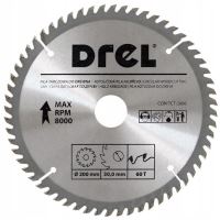 Vidia ronde schijf, 60 tanden, 200 mm, Drel