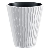  Vaso da fiori decorativo, rotondo, bianco, 29,7x33 cm, Sandy