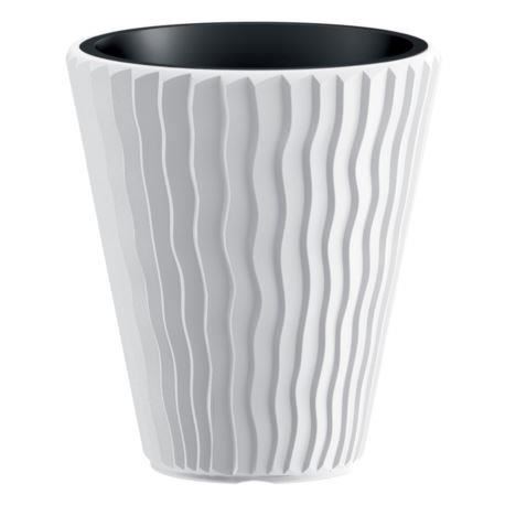  Vaso da fiori decorativo, rotondo, bianco, 29,7x33 cm, Sandy