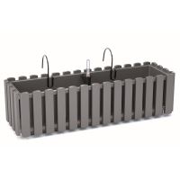 Decorative planter, metal support, irrigation system, grey, 58x18x16.2 cm, Boardee Fencycase W