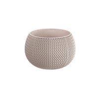Vaso da fiori decorativo, rotondo, marrone, 29x19,5 cm, Splofy Bowl