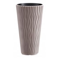 Vaso da fiori decorativo, rotondo, alto, marrone, 29,7x53,1 cm, Sandy