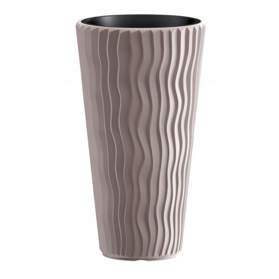 Vaso da fiori decorativo, rotondo, alto, marrone, 29,7x53,1 cm, Sandy