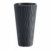 Vaso da fiori decorativo, rotondo, alto, antracite, 29,7x53,1 cm, Sandy
