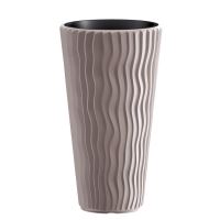 Vaso da fiori decorativo, rotondo, alto, marrone, 18/45 L, 39x70,8 cm, Sandy Slim