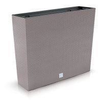 Fioriera decorativa, simil rattan, marrone, 58x18x49,8 cm, Rato Case
