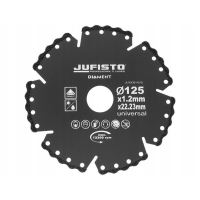 Segmentierte Diamantscheibe, universell, Nass- und Trockenschnitt, 125 mm/1,2 mm, Jufisto