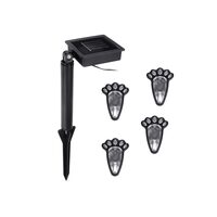 Lampada solare da giardino Verk Group modello impronta animale AA 1,2 V set da 4 9x12 cm