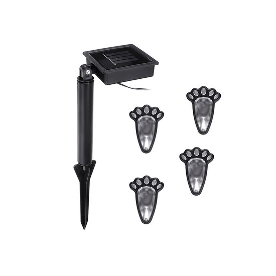 Solar garden lamp, Verk Group, animal footprint model, AA, 1.2 V, set of 4, 9x12 cm