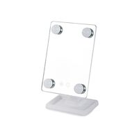 Specchio cosmetico, Verk Group, con LED, angolo regolabile, 4xAA, diversi colori, 18,5x11x29,5 cm