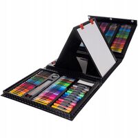 Set pittura e disegno per bambini, Maaleo, con supporto a cavalletto, kit, 208 pezzi