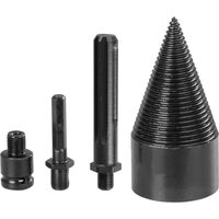 Cono spaccalegna per trapano, Strend Pro, con 3 adattatori, SDS MAX, HEX 1/2", 60 mm