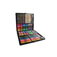 Set pittura e disegno per bambini, kit in plastica, nero, 288 pezzi, 47x46 cm, Isotrade