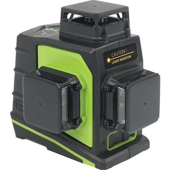 Laserwaterpas, met paneel + standaard, 3D, groen, 30 m, Strend Pro