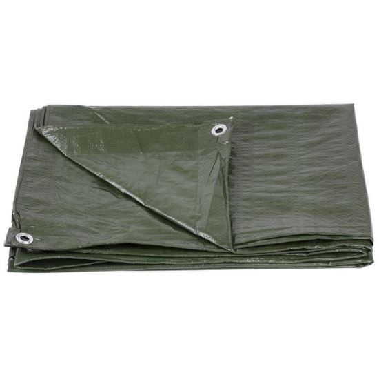 Waterproof tarpaulin with rings, 3.9x4.9 m, PE, 65 g/m2, 20 m2