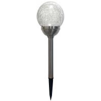 Lampada solare da giardino, LED, bianco caldo, globo di vetro, 12x44 cm, Strend Pro