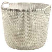 Cesta per la biancheria, 2 manici, crema, 30 L, 40x39x33 cm, Curver