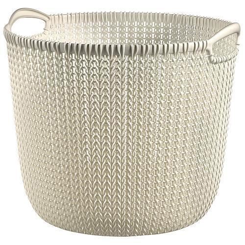 Cesta per la biancheria, 2 manici, crema, 30 L, 40x39x33 cm, Curver