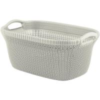 Cesta per la biancheria, 2 manici, bianco, 40 L, 60x27x39 cm, Curver