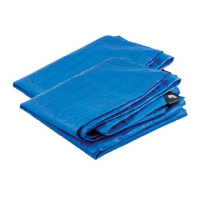 Wasserdichte Plane mit Ringen, 3x4 m, PE, 80 g/m2, 12 m2, Beorol