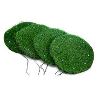 Lampada solare per giardino, 4 piatti erba, 4x 8 LED, AA, 24 cm