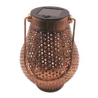 Lampada solare da giardino, modello rame, 1 LED, 11x17 cm