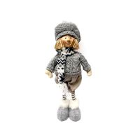 Decorazione natalizia, ragazzo, grigio, 38 cm