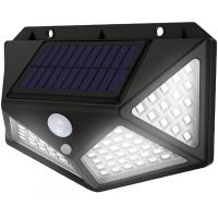 Lampada da parete solare, LED, sensore di movimento, 13x5x9,5 cm