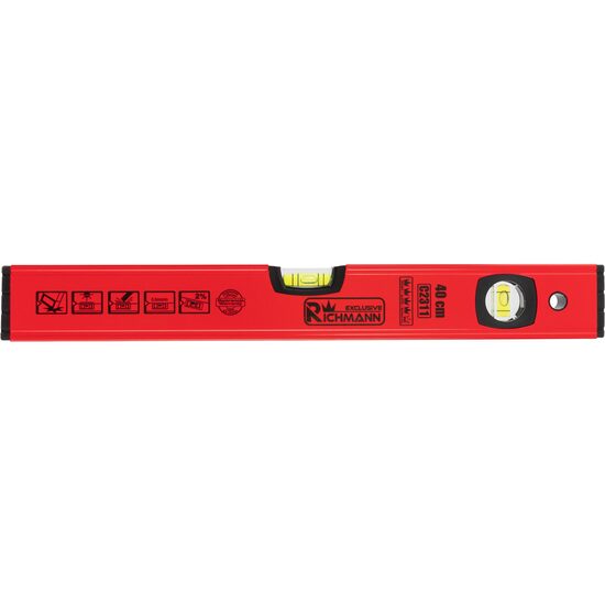 Wasserwaage (Boloboc), rot, 2 Blasen, 40 cm, Richmann Exclusive