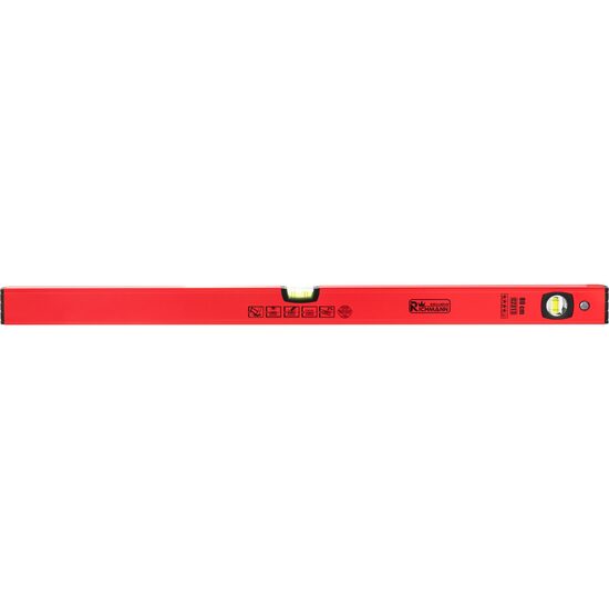 Nivel (boloboc), rojo, 2 burbujas, 80 cm, Richmann Exclusive