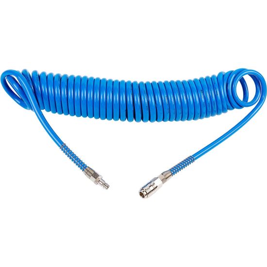 Lucht-/drukslang, spiraal, PU, blauw, 8x5 mm, 10 bar, 10 m, Richmann
