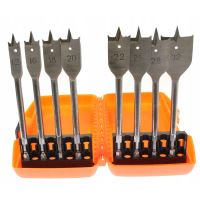 Flat drill bits for wood, set of 8, 12-32 mm, Richmann Exclusive