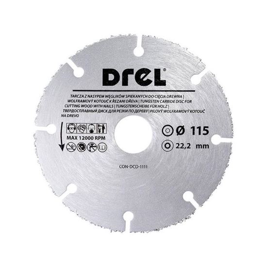 Disco diamantato segmentato, legno, taglio a secco, 115 mm/22,2 mm, Drel
