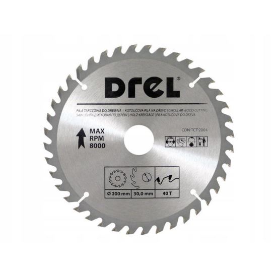 Vidia ronde schijf, 40 tanden, 200 mm, Drel