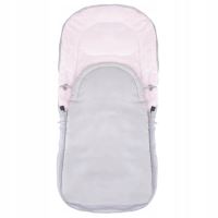 Sacco nanna per bambini, neonati, con fodera, grigio e rosa, 90x43/35 cm, Springos