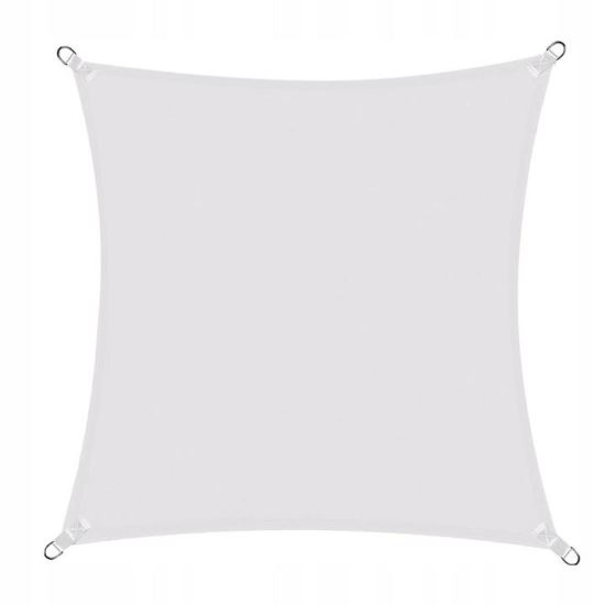 Tettuccio parasole quadrato, anelli in metallo, grigio chiaro, 5x5 m, Springos