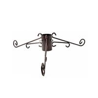 Supporto per albero di Natale in metallo marrone, diametro 9 cm, lunghezza 47 cm, Perfect Home