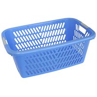 Cesto per la biancheria, 2 manici, plastica, blu, 61x40x23 cm, Strend Pro