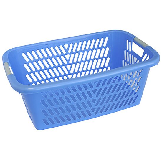 Cesto per la biancheria, 2 manici, plastica, blu, 61x40x23 cm, Strend Pro