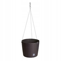 Vaso decorativo con catena, Prosperplast, Rato Round, rotondo, marrone, 25,6x21,9 cm