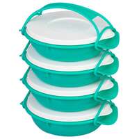 Casseruola per alimenti, plastica, ermetica, verde, 4 scomparti, 4x1 L, 22,4x20,5x29,5 cm, MagicHome